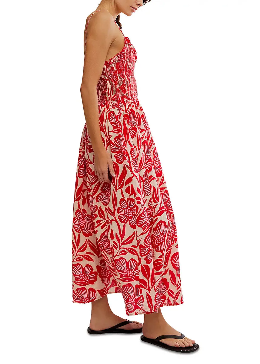 Sweet Nothings Midi Dress - Gardenia Combo