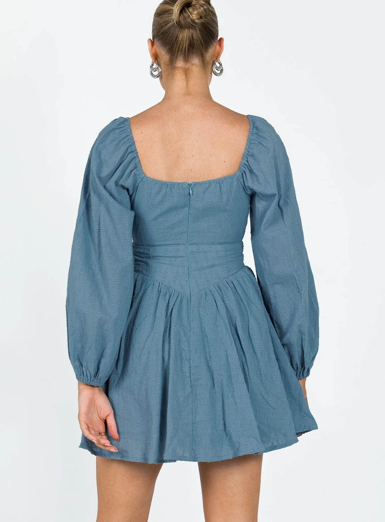 Tennyson Long Sleeve Mini Dress Blue