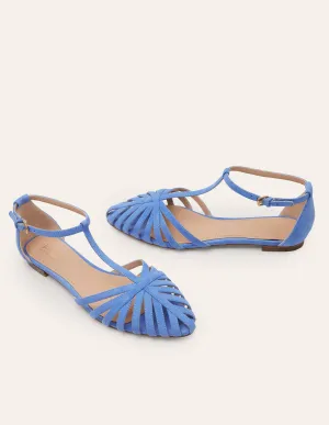 Tess Cage Flat Sandals-Grape Hyacinth