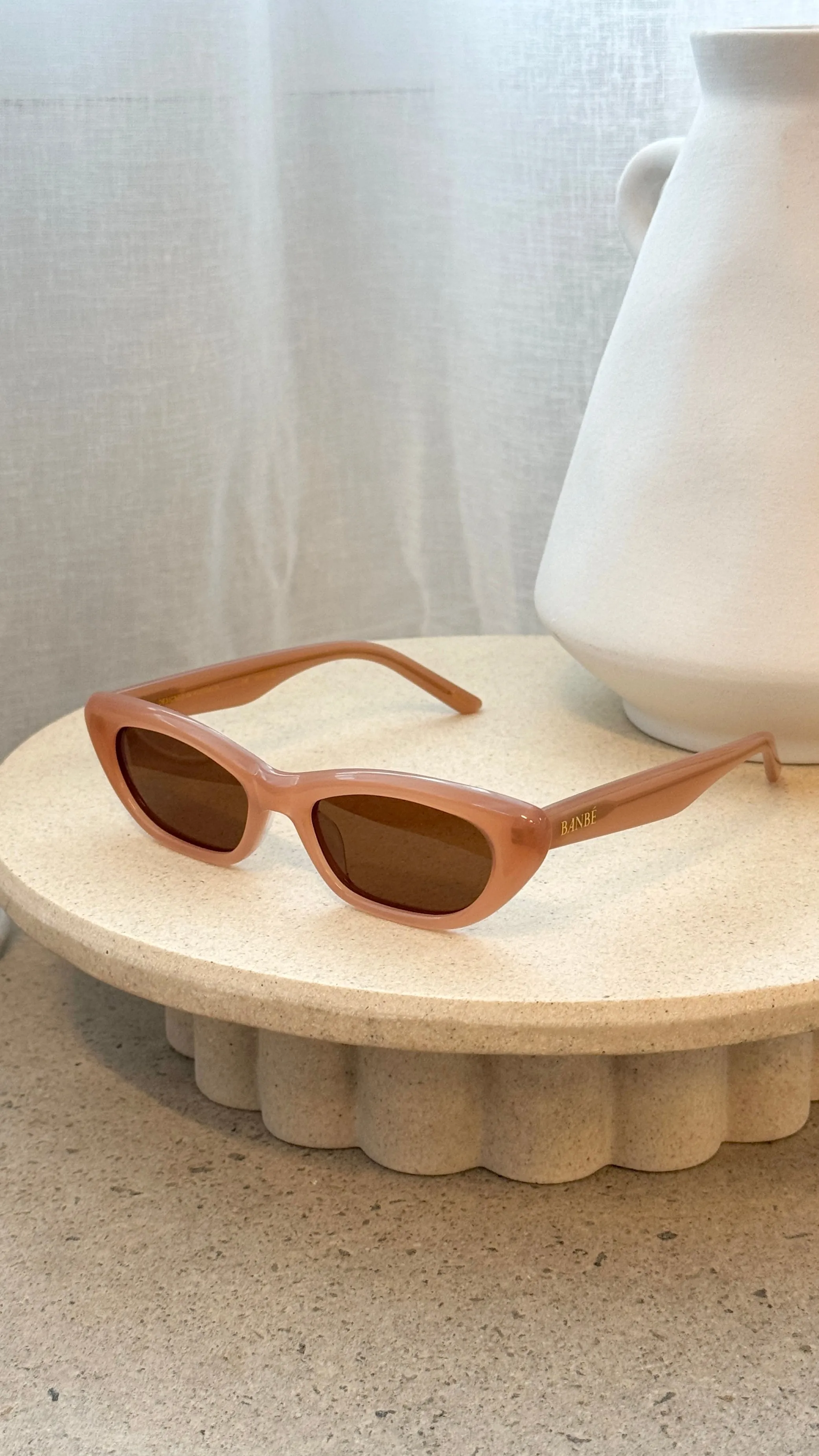 The Caroline Sunglasses - Nude / Brown