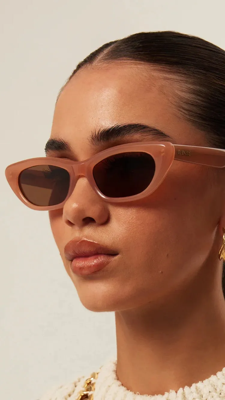 The Caroline Sunglasses - Nude / Brown