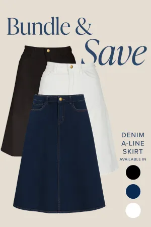 The Denim A-Line Skirt Bundle