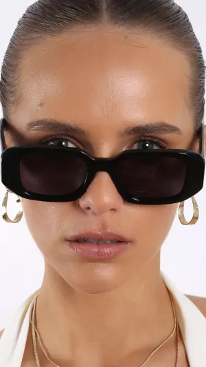 The Nina Sunglasses - Black Jet
