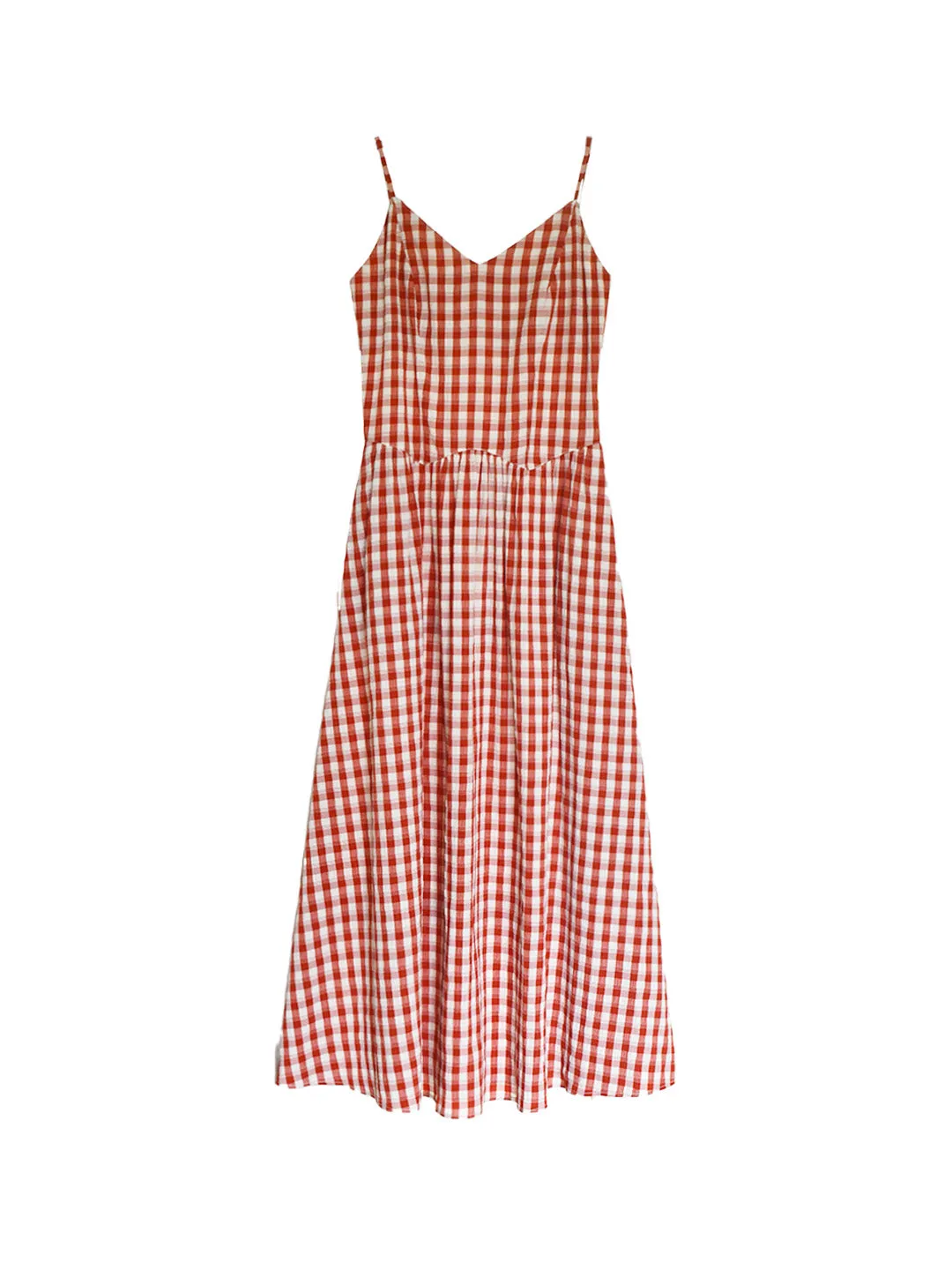 Tinsley Suspender Plaid Dress- Blue