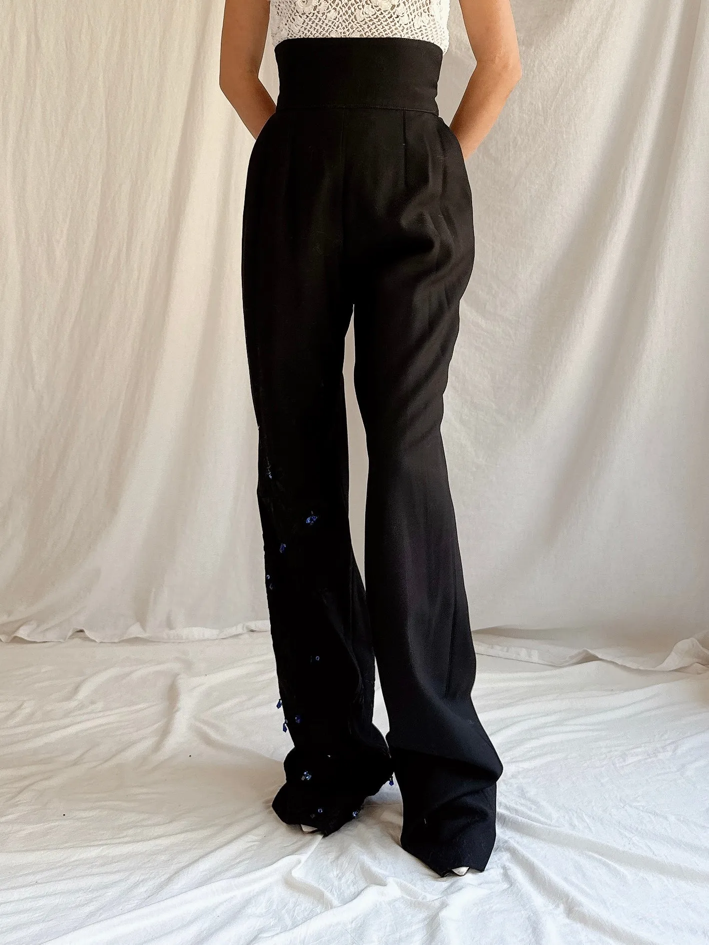 Vintage Angelo Mozzillo Italy Wool Trousers - S/IT 42