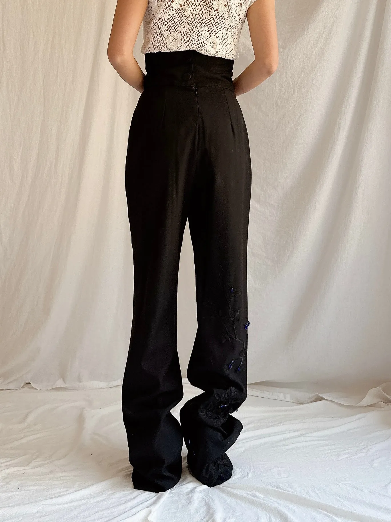 Vintage Angelo Mozzillo Italy Wool Trousers - S/IT 42