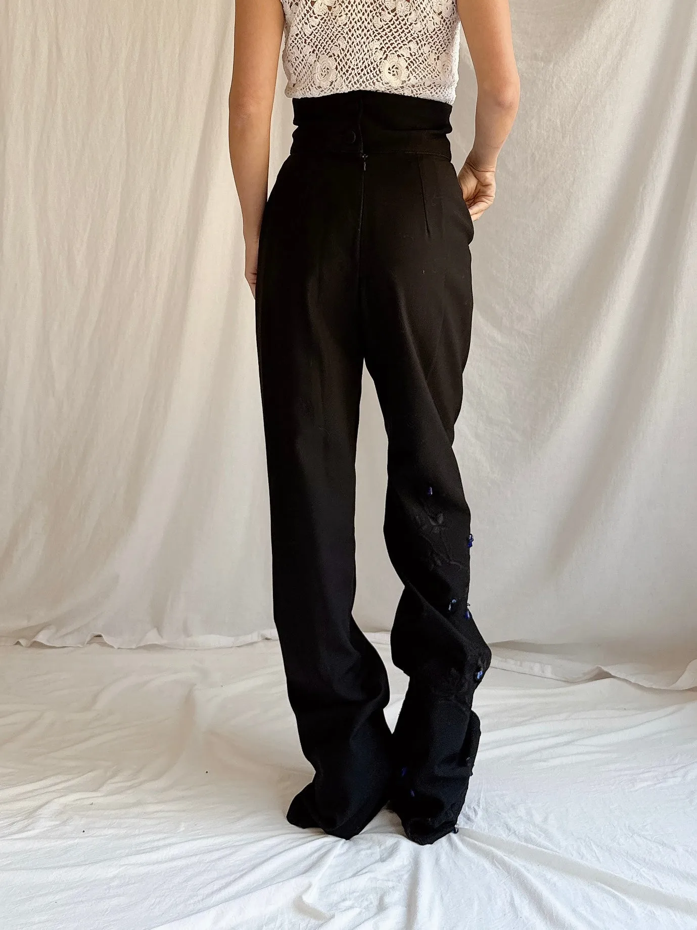 Vintage Angelo Mozzillo Italy Wool Trousers - S/IT 42