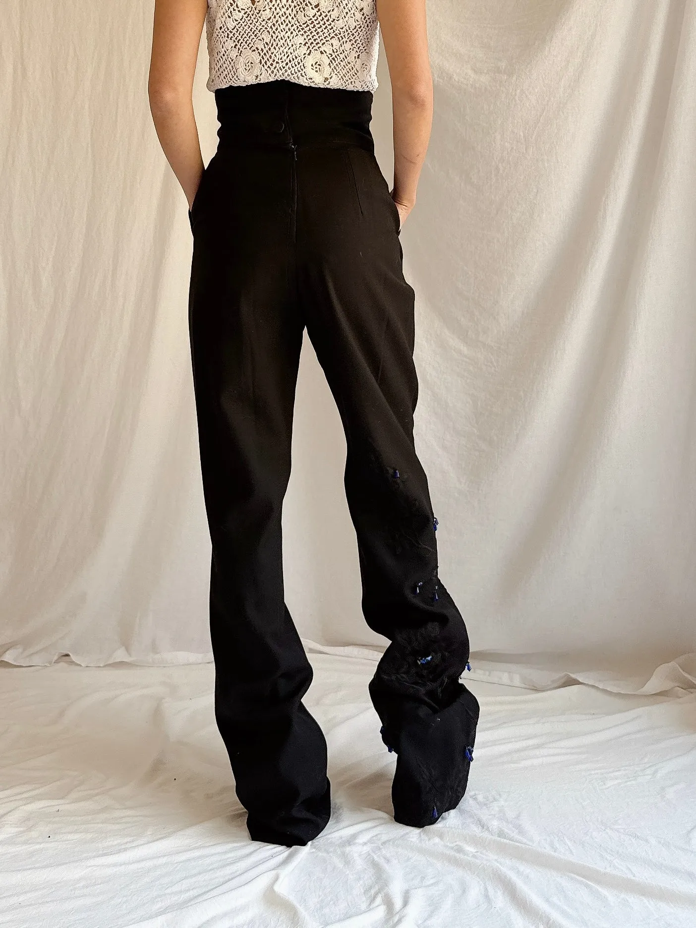 Vintage Angelo Mozzillo Italy Wool Trousers - S/IT 42
