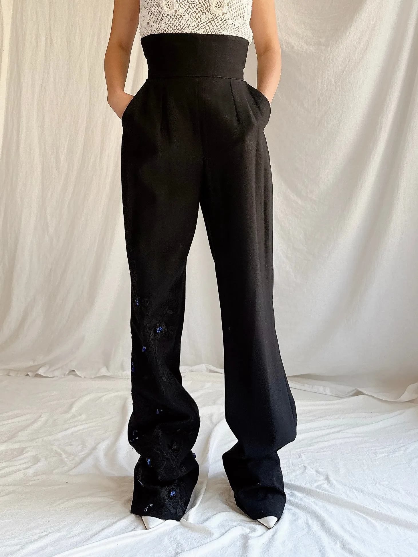 Vintage Angelo Mozzillo Italy Wool Trousers - S/IT 42