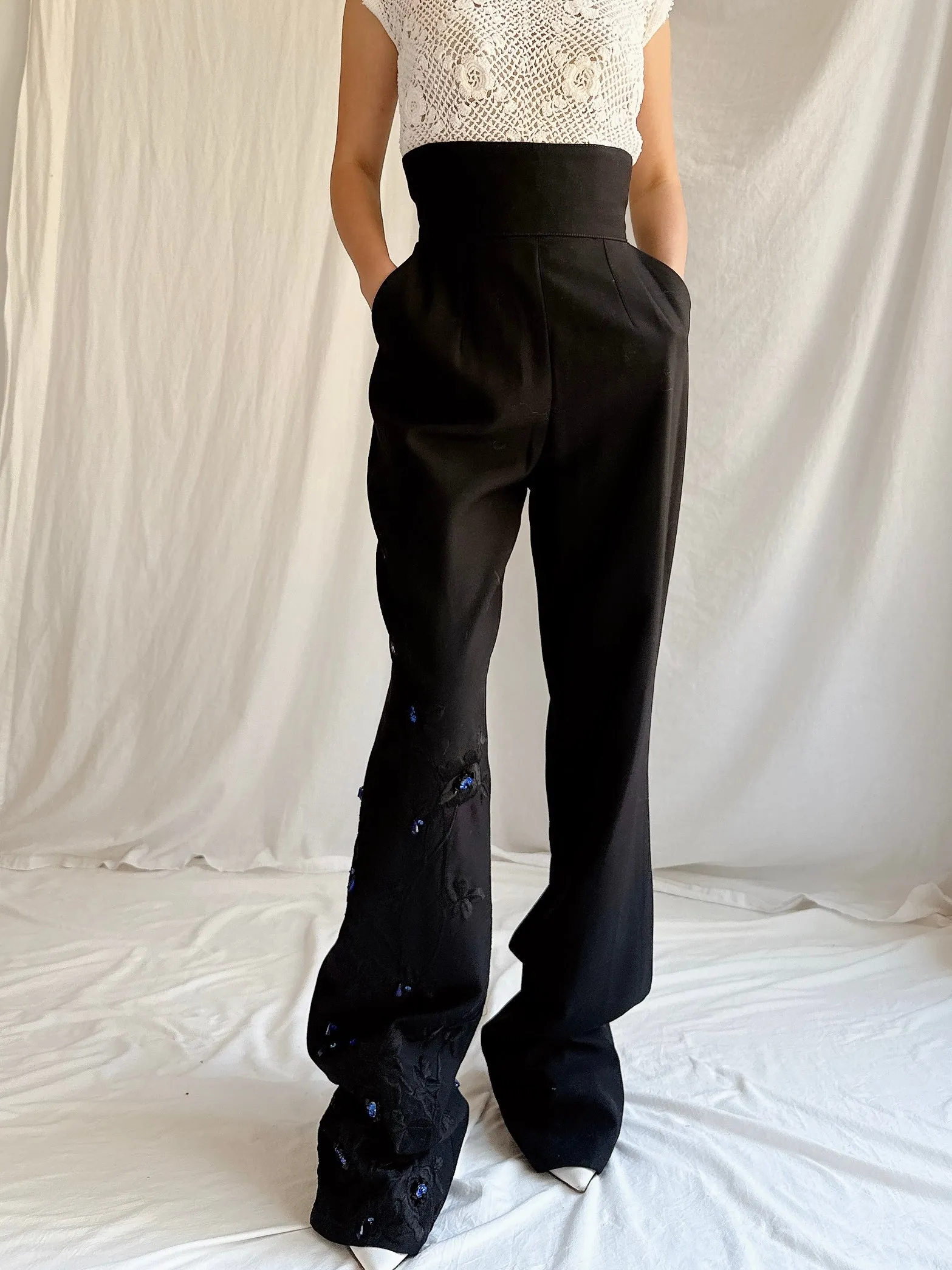 Vintage Angelo Mozzillo Italy Wool Trousers - S/IT 42