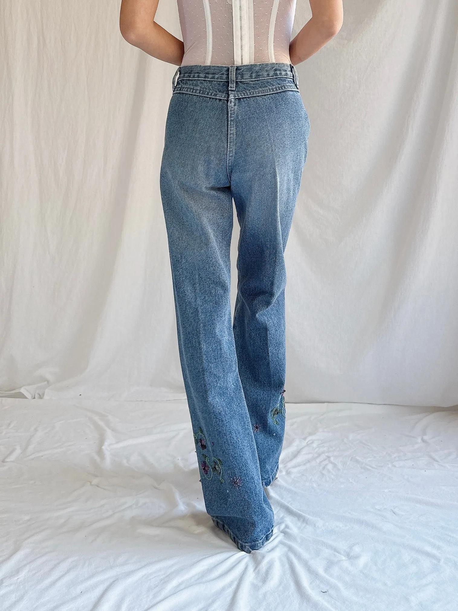 Vintage Emanuel Ungaro Paris Beaded Denim - S/26
