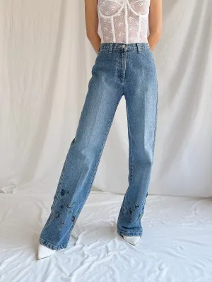 Vintage Emanuel Ungaro Paris Beaded Denim - S/26