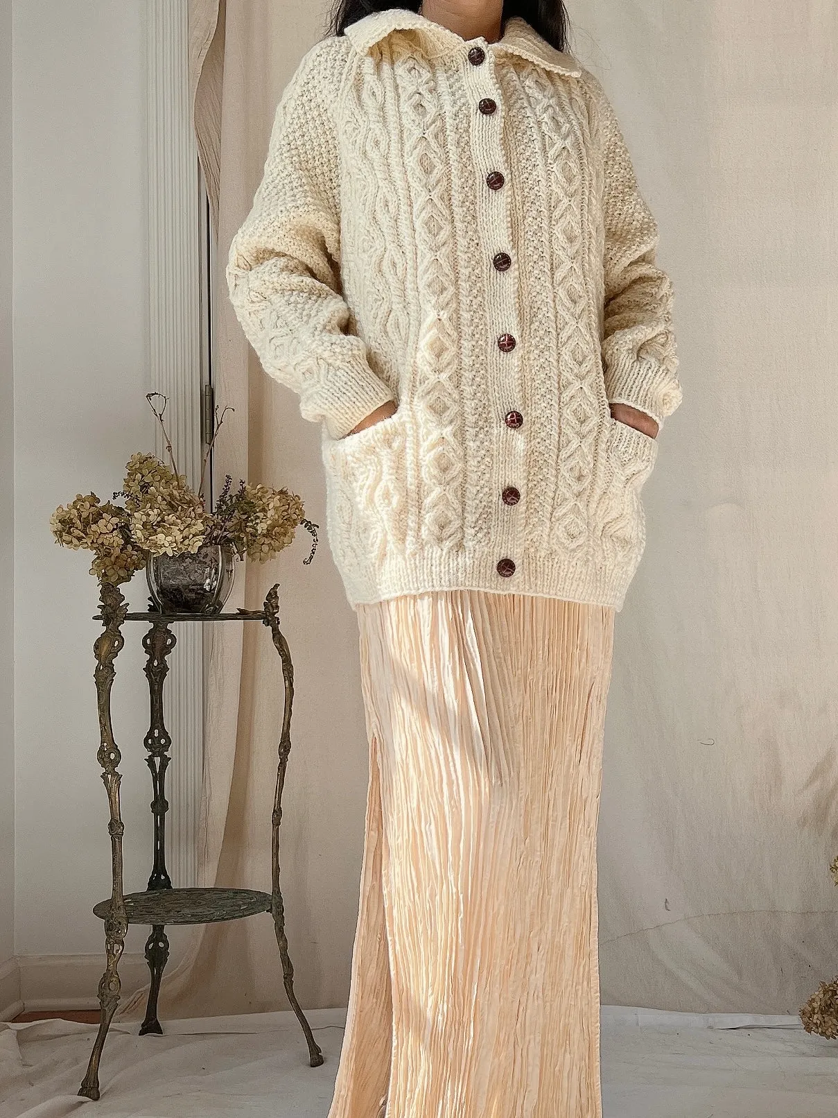 Vintage Irish Wool Cardigan - M/L