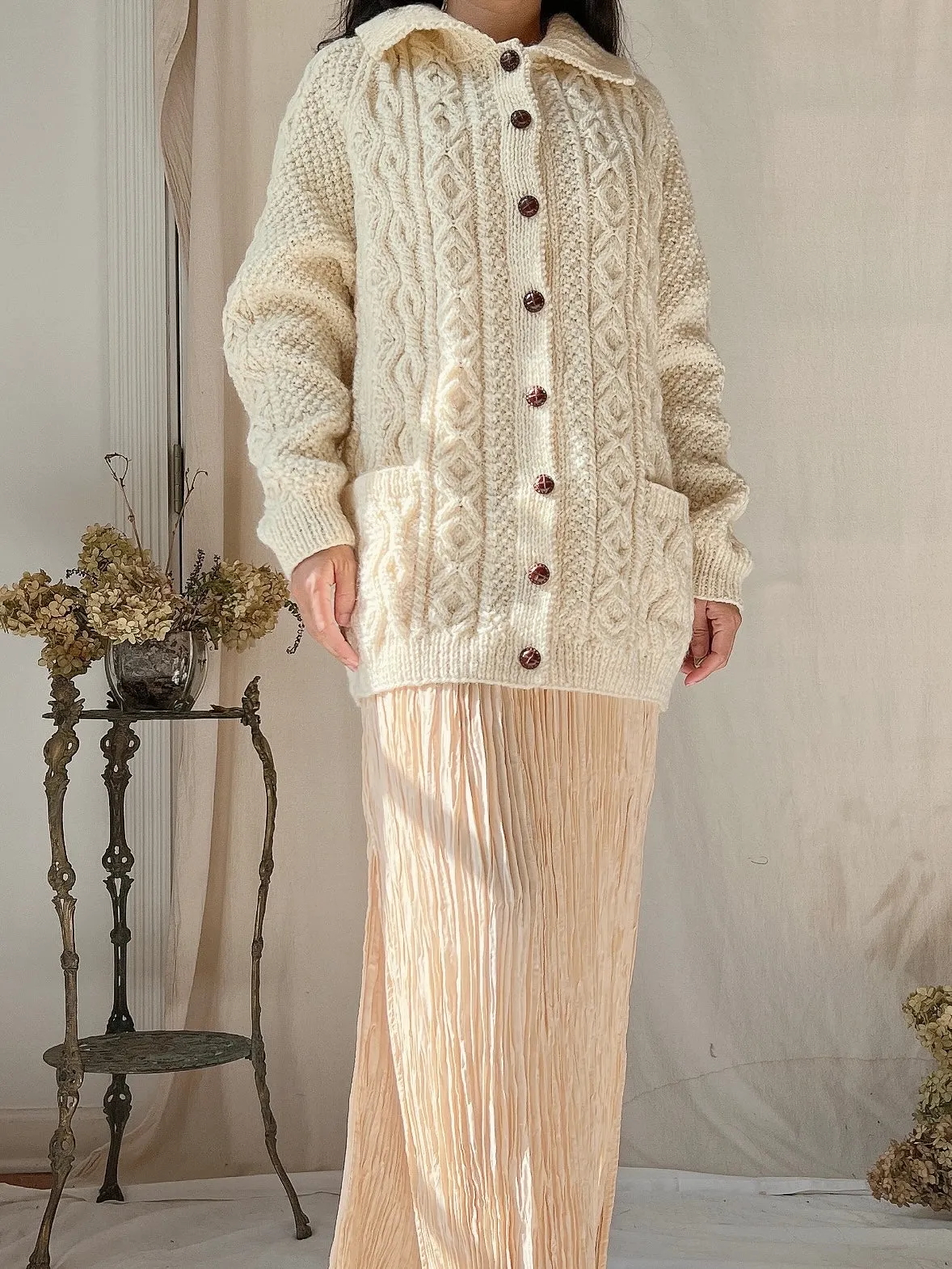 Vintage Irish Wool Cardigan - M/L