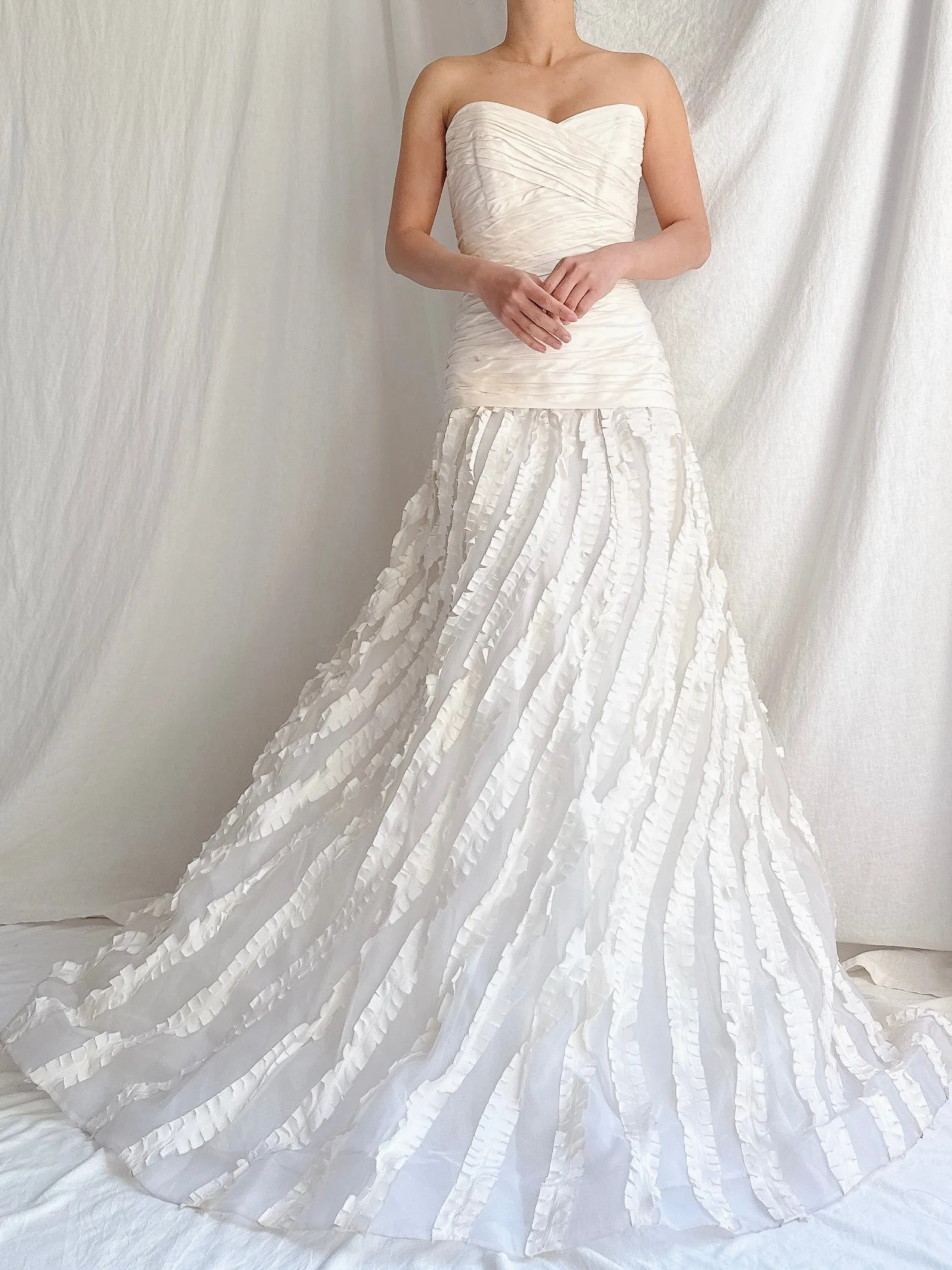 Vintage Liancarlo Couture Silk Dropped Waist Gown - S/6