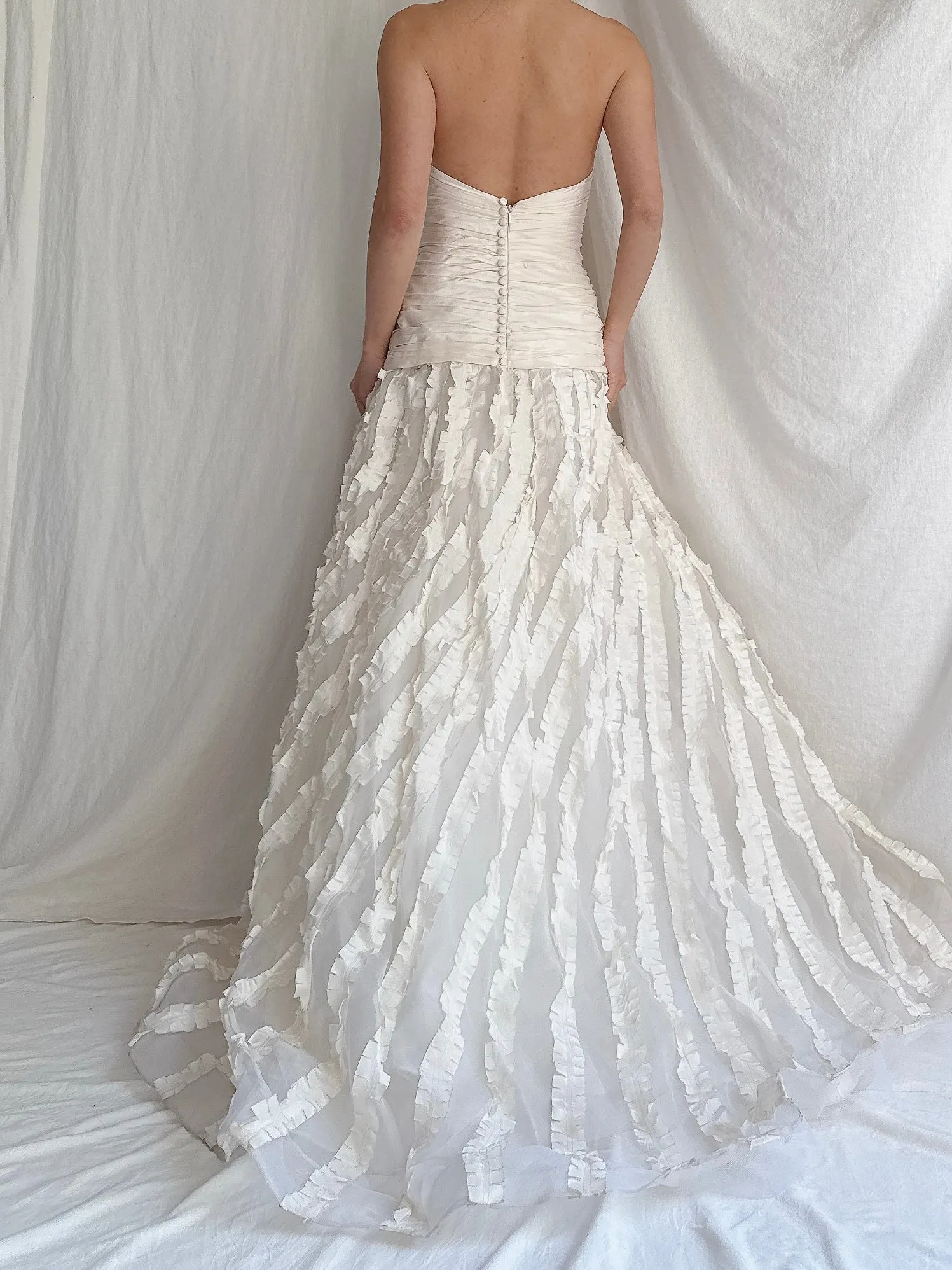 Vintage Liancarlo Couture Silk Dropped Waist Gown - S/6