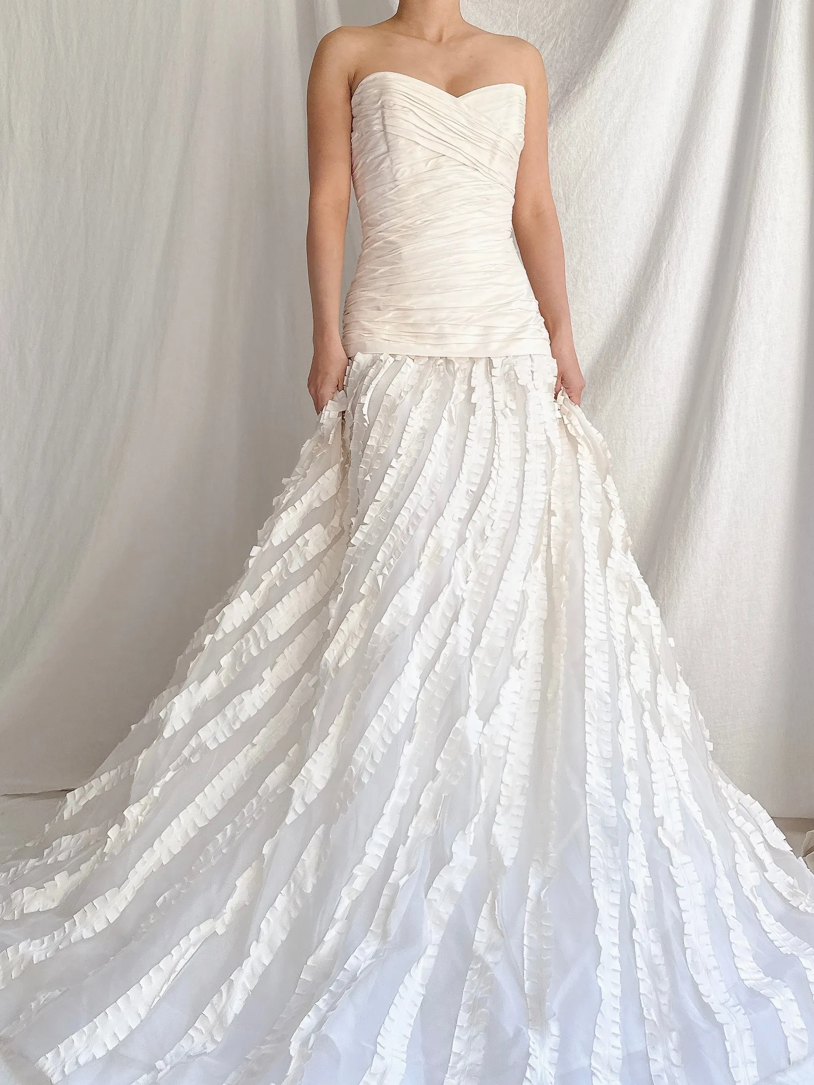 Vintage Liancarlo Couture Silk Dropped Waist Gown - S/6
