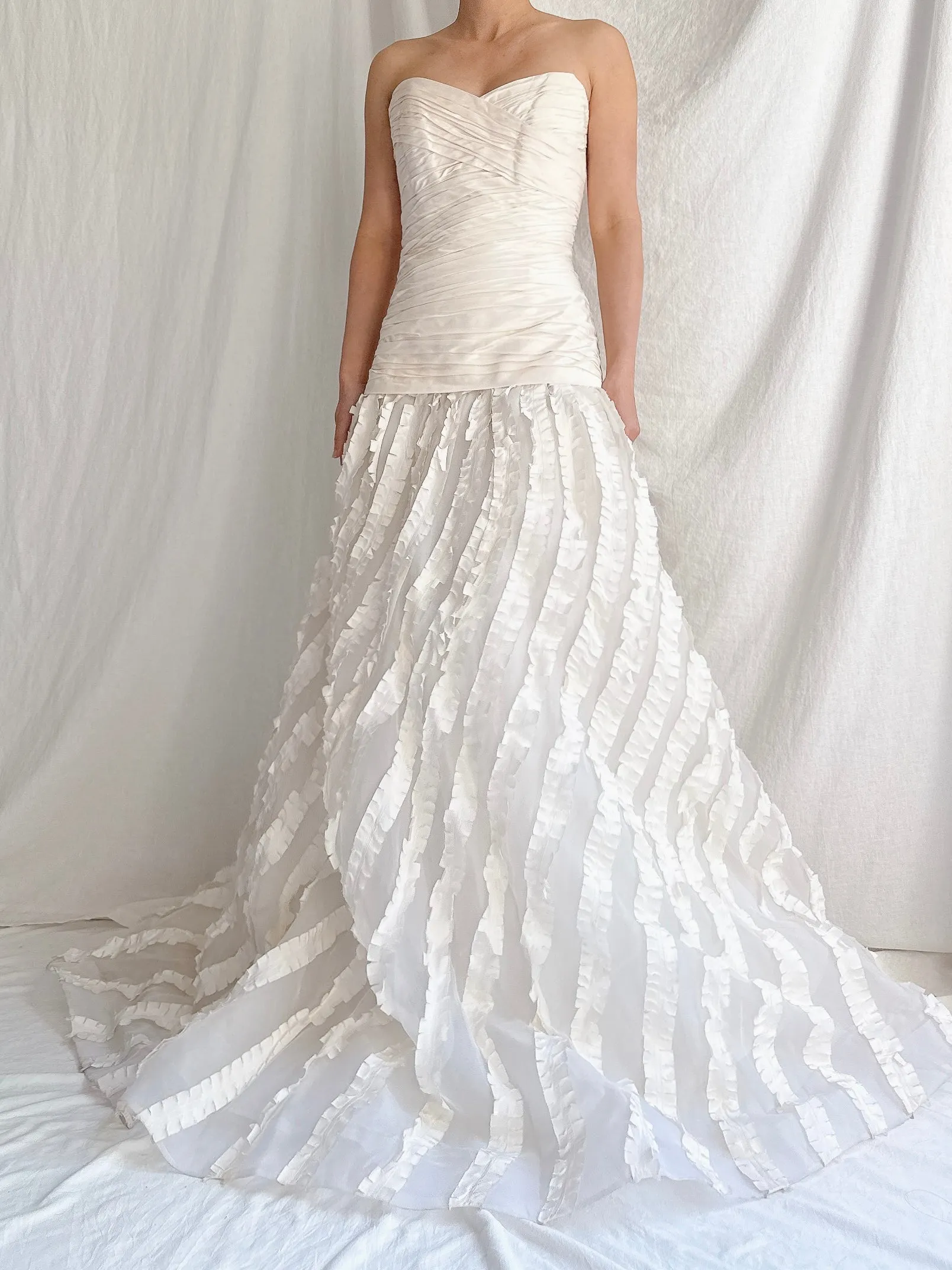 Vintage Liancarlo Couture Silk Dropped Waist Gown - S/6