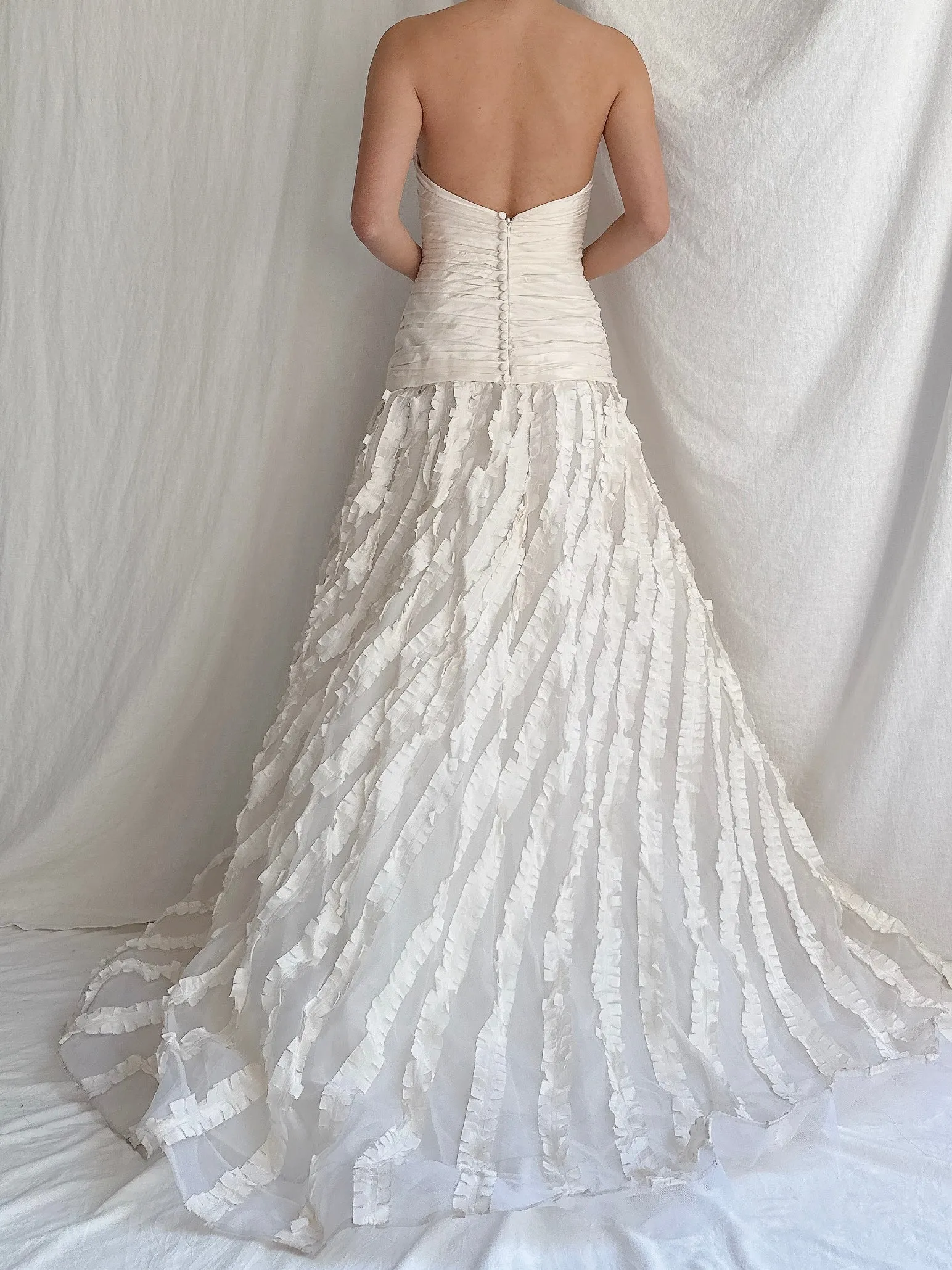 Vintage Liancarlo Couture Silk Dropped Waist Gown - S/6