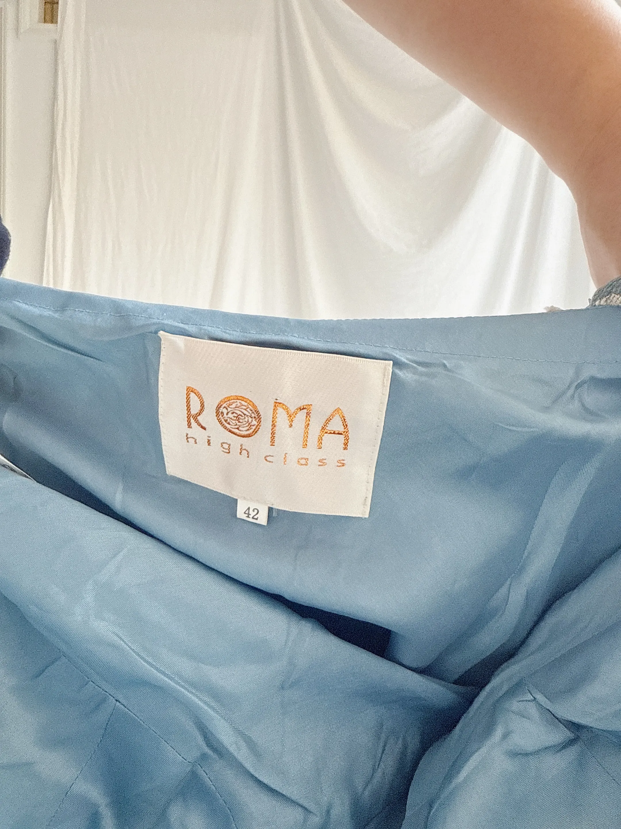 Vintage ROMA Italy Denim Embellished Dress - M/L IT42